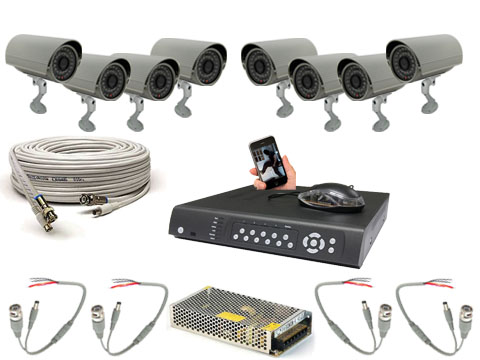 8 Kameralı 36 LED 480 TVL Gece Görüşlü Sistem Montaj Dahil
